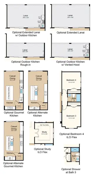 2D floor plan layout of this home in Esplanade at St. Marys, St. Marys, GA (Image 4).