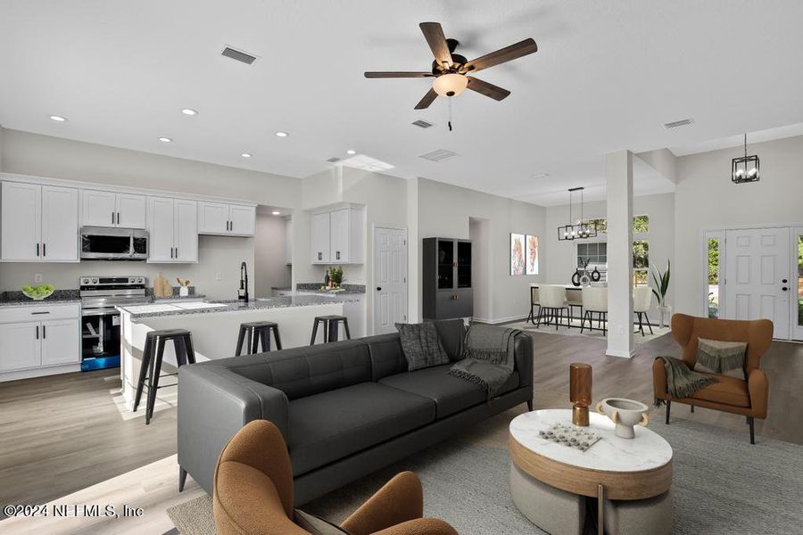 Furnished interior view inside a new home in , Jacksonville (Image 7).