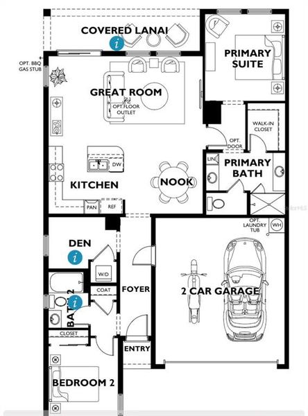 2D floor plan layout of this home in , Ocala, FL (Image 5). 2D floor plan layout of this home in , Ocala, FL (Image 5).