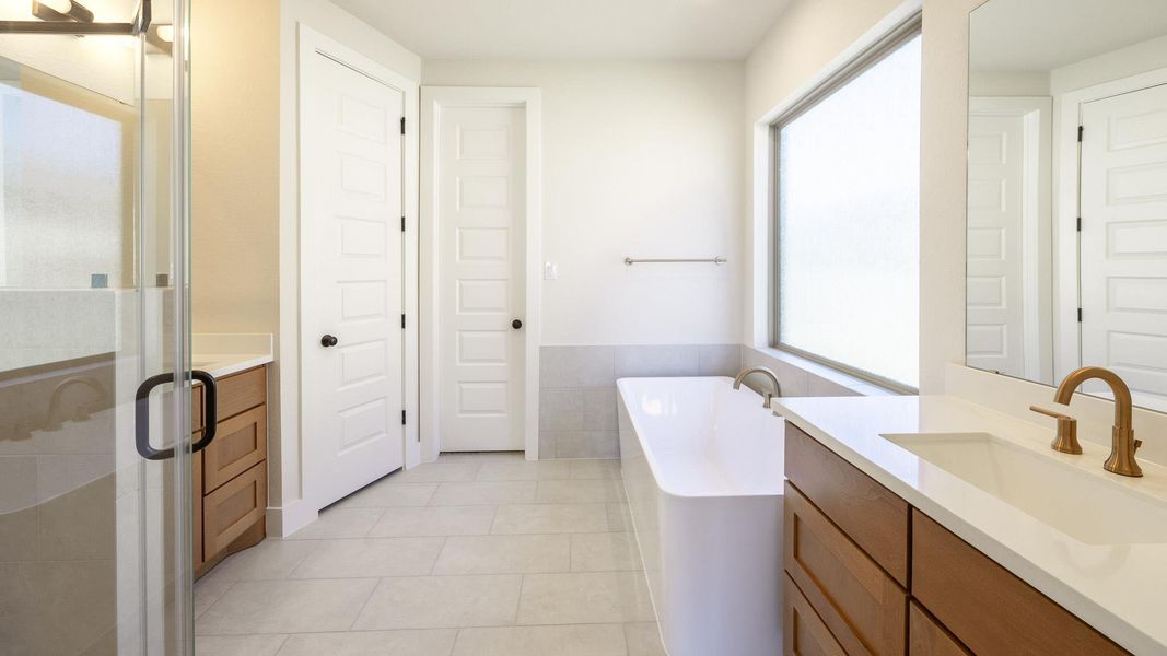 Furnished interior view inside a new home in Wolf Ranch, Georgetown (Image 6).