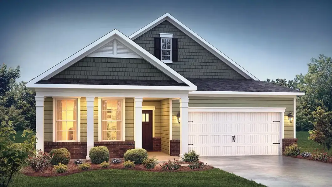 Representative exterior photo of a completed home built from the Bristol by D.R. Horton in Spring Ridge Reserve, Anderson, SC (Image 21).
