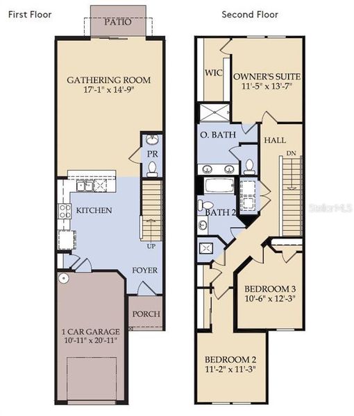 2D floor plan layout of this home in Harbor Square, Palm Bay, FL (Image 1). 2D floor plan layout of this home in Harbor Square, Palm Bay, FL (Image 1).