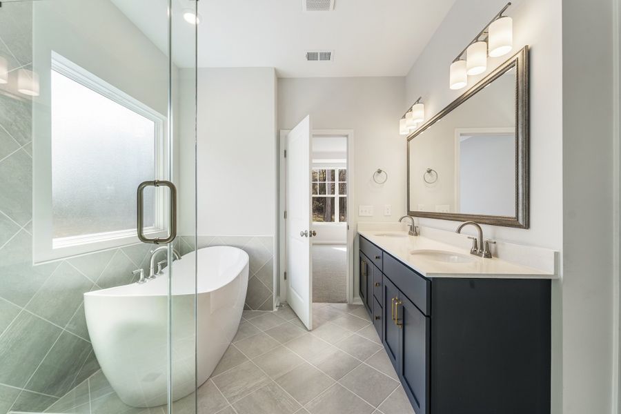 Furnished interior view inside a new home in Landing at Pine Lake, Anderson (Image 11).