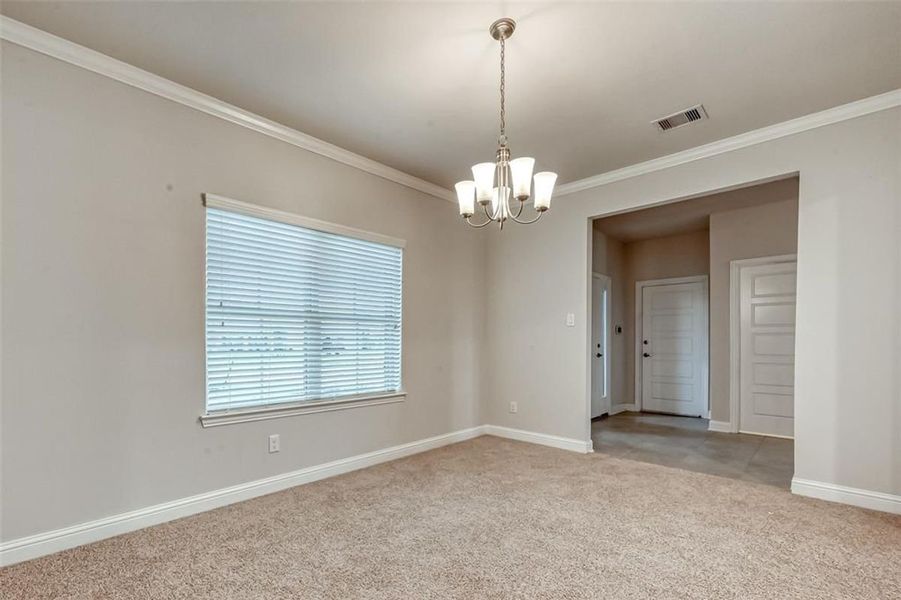 Representative unfurnished interior of a home built from the Plan 2500 by Adams Homes in The Bluffs at Lafayette, Freeport (Image 20).