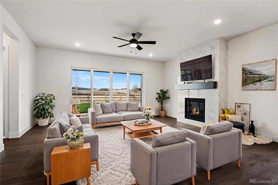 Furnished interior view inside a new home in Wolf Ranch - Enclave Collection, Colorado Springs (Image 30).