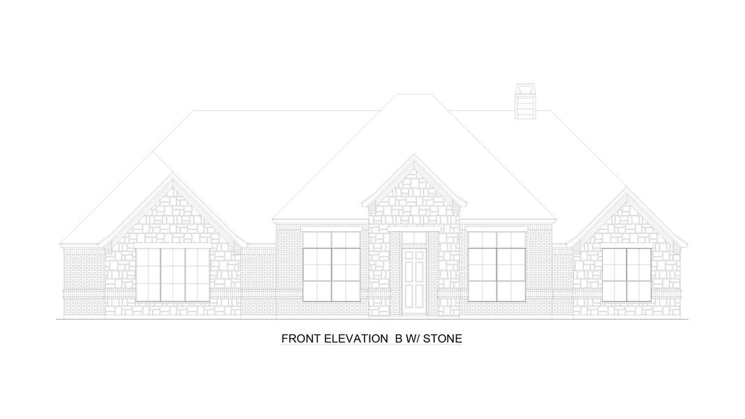 Elevation B with Stone | Concept 2978 at Hidden Creek Estates in Van Alstyne, TX by Landsea Homes