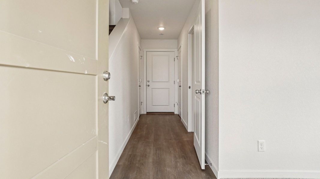 Furnished interior view inside a new home in Windler Townhomes, Aurora (Image 8). Furnished interior view inside a new home in Windler Townhomes, Aurora (Image 8).