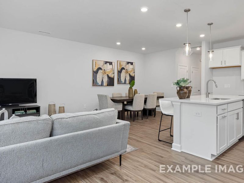 Furnished interior view inside a new home in Gregory Village Townhomes, Lillington (Image 8).