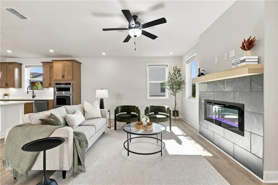 Furnished interior view inside a new home in The Paddocks at Doc Hughes, Buford (Image 40). Furnished interior view inside a new home in The Paddocks at Doc Hughes, Buford (Image 40).