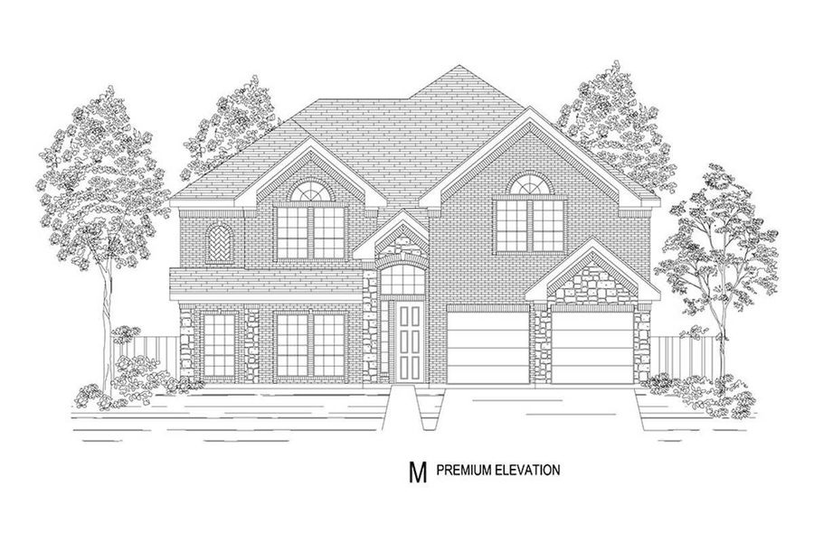 Representative rendering of the exterior for the Brentwood 45 3F (w/Media) by First Texas Homes (Image 15). Representative rendering of the exterior for the Brentwood 45 3F (w/Media) by First Texas Homes (Image 15).