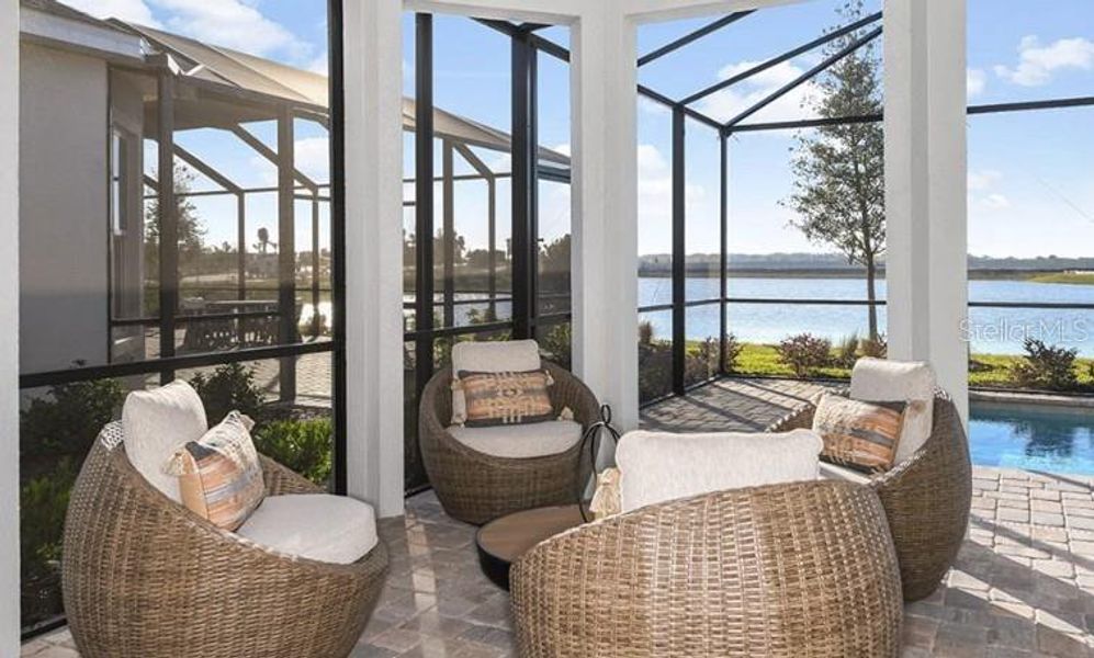 Exterior details and patio area of a home in Center Lake Ranch Community Group Page, St. Cloud (Image 21).