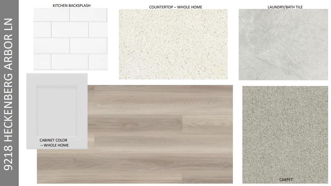 Design Selections. Home is currently under construction, selections subject to change.