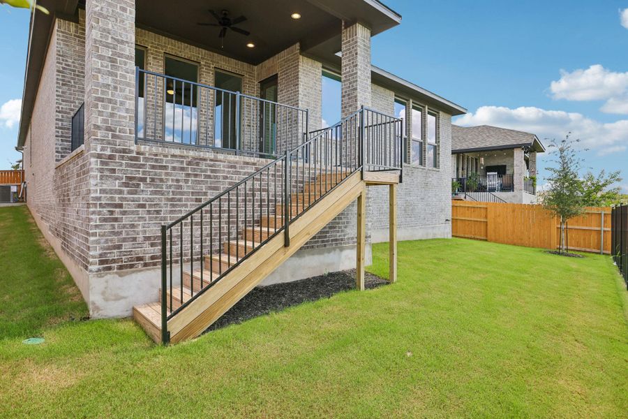 Exterior details and patio area of a home in 6 Creeks, Kyle (Image 27). Exterior details and patio area of a home in 6 Creeks, Kyle (Image 27).