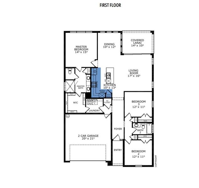 2D floor plan layout for the Avery - Classic Series | 50' Wide Lots by ICI Homes in Woodhaven, Port Orange, FL (Image 3).