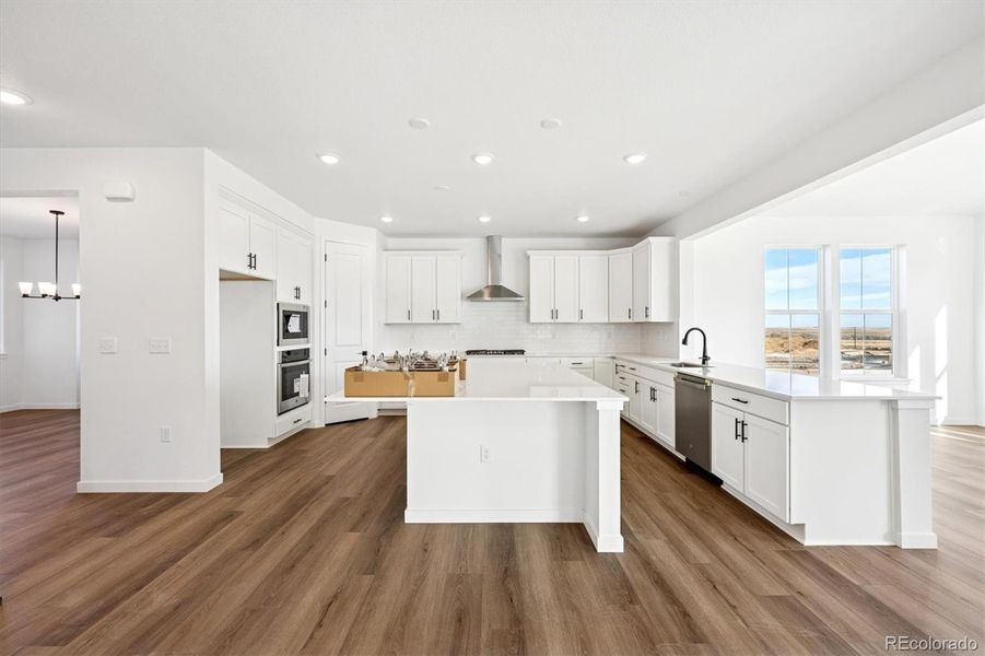 Furnished interior view inside a new home in Harvest Crossing, Aurora (Image 7). Furnished interior view inside a new home in Harvest Crossing, Aurora (Image 7).