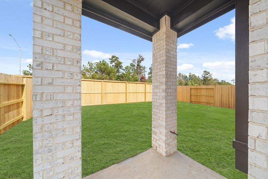 Exterior details and patio area of a home in Grand Central Park: 40ft. lots, Conroe (Image 4).