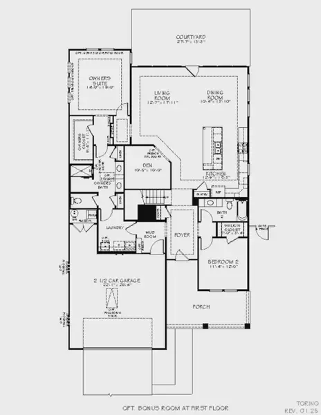 2D floor plan layout for the Torino by Epcon Communities in Lakeside at Millican Reserve, College Station, TX (Image 4). 2D floor plan layout for the Torino by Epcon Communities in Lakeside at Millican Reserve, College Station, TX (Image 4).