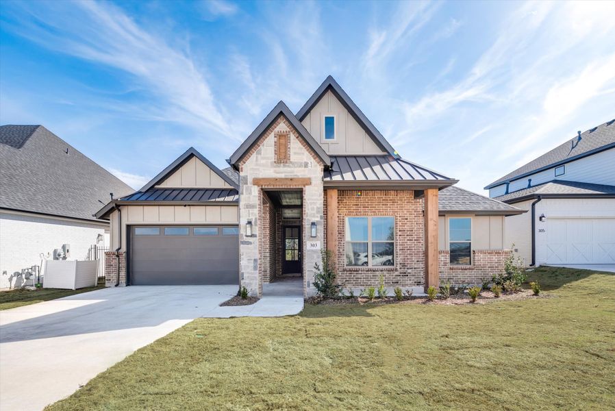 Representative exterior photo of a completed home built from the Micah by Our Country Homes in Rocky Top Ranch, Reno, TX (Image 5).