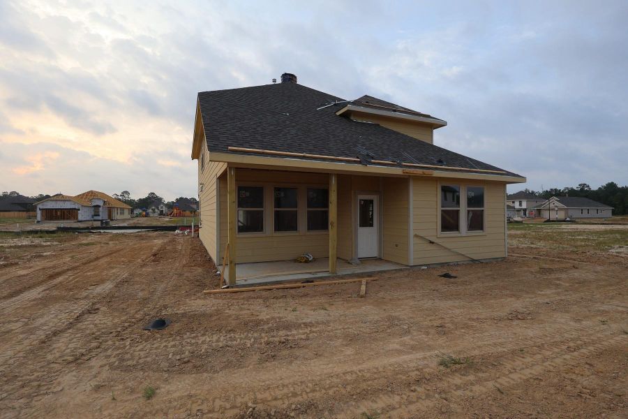 Backyard with covered patio - still under construction!
