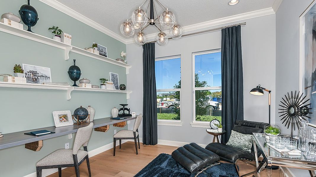 Representative furnished interior of a home built from the Humboldt by Taylor Morrison in Victoria Lakes, Odessa (Image 8).