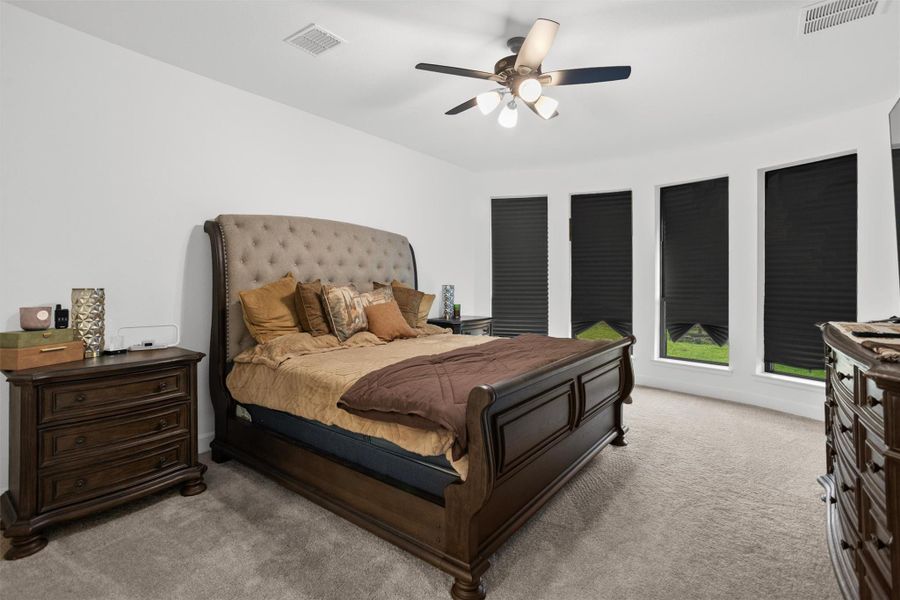Spacious first-floor primary retreat