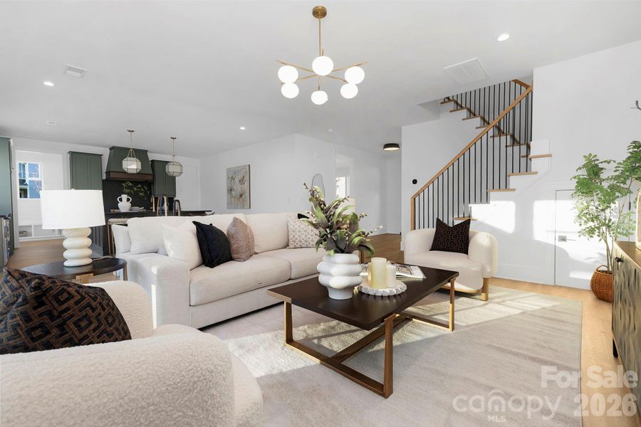 Furnished interior view inside a new home in , Charlotte (Image 19).