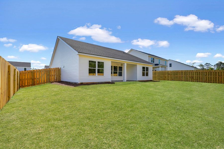 Front exterior of a new home in Belair East, Statesboro, GA, highlighting curb appeal (Image 21).