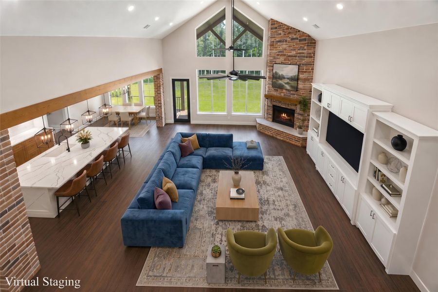 Furnished interior view inside a new home in , New Waverly (Image 7).