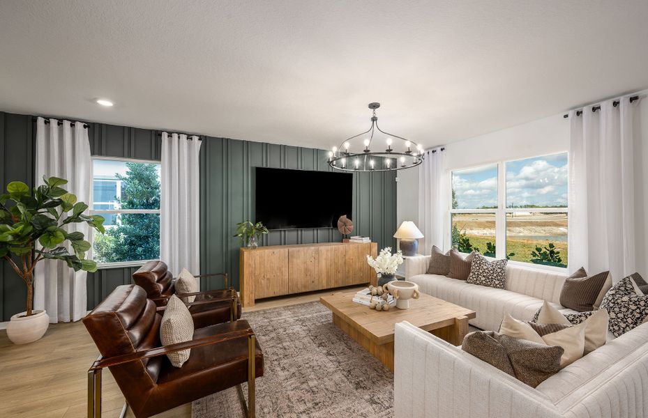 Representative furnished interior of a home built from the Pinecrest by Pulte Homes in Riversong, Parrish (Image 13).