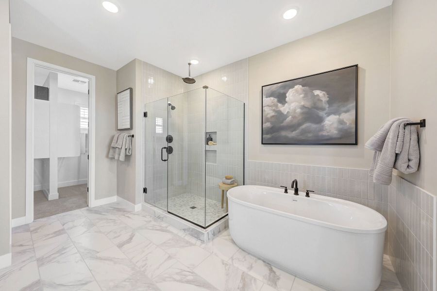 Representative furnished interior of a home built from the Mahogany by Mattamy Homes in Landmarke, Queen Creek (Image 42).