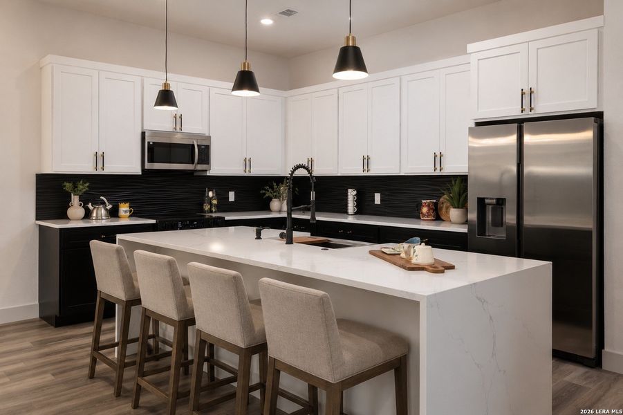 Furnished interior view inside a new home in , Fischer (Image 18).