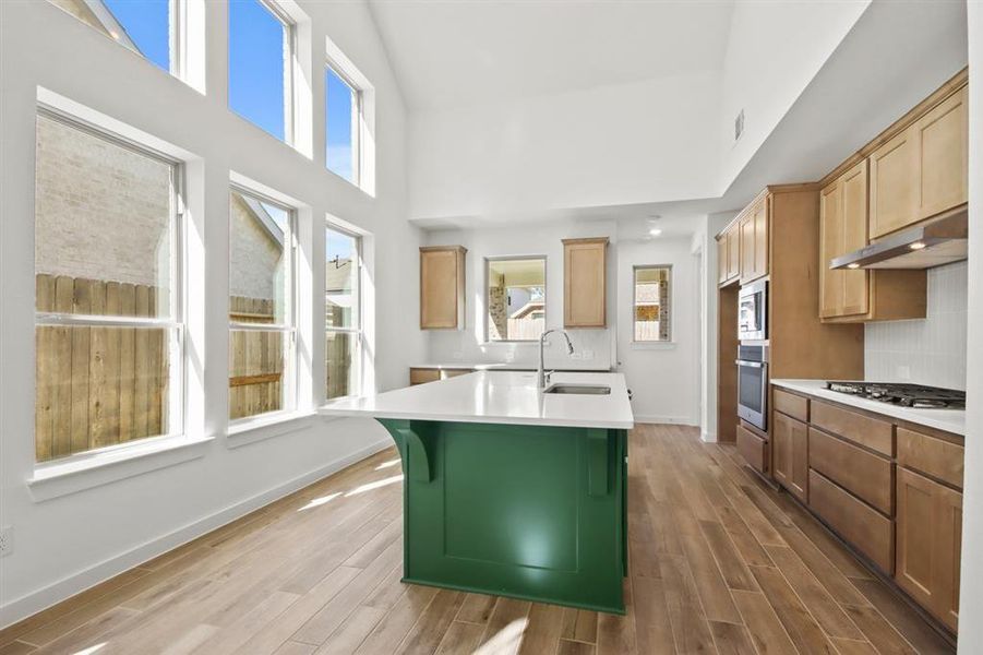 TWO STORY CEILINGS in the kitchen!