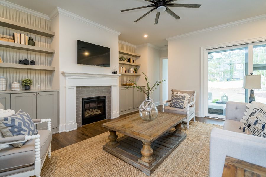 Representative furnished interior of a home built from the Covington by Homes by Dickerson in Cattail, Clayton (Image 6). Representative furnished interior of a home built from the Covington by Homes by Dickerson in Cattail, Clayton (Image 6).