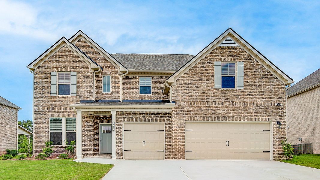 Representative exterior photo of a completed home built from the Isabella II by DRB Homes in Adagio, Dacula, GA (Image 24).