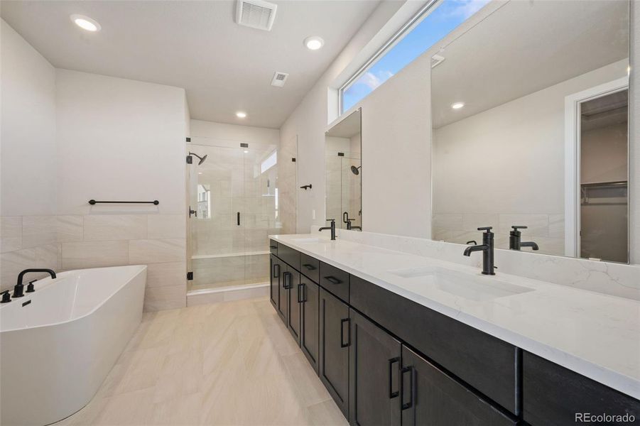 Furnished interior view inside a new home in Kitchel Lake at Serratoga Falls, Timnath (Image 6).