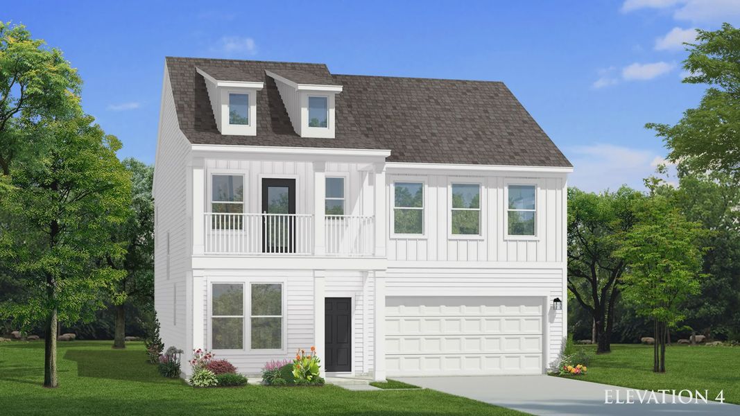 Elevation 4 rendering of the Pelham home plan by DRB Homes