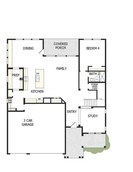 2D floor plan layout of this home in Settingdown Farms, Cumming, GA (Image 4).