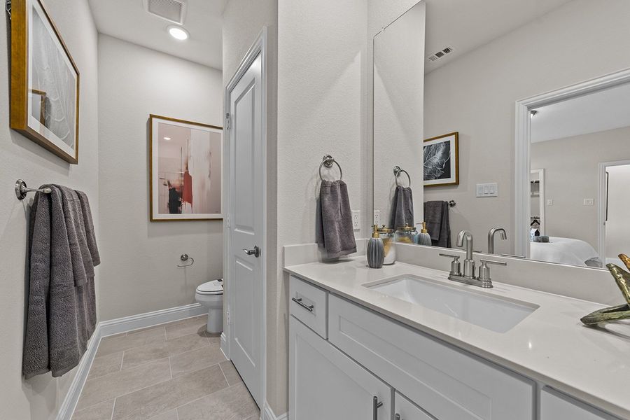 Representative furnished interior of a home built from the Aubrey by Landon Homes in Dominion at Brookhollow, Prosper (Image 35).