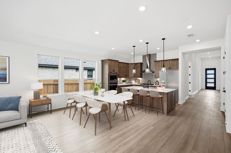 Representative furnished interior of a home built from the Elmaton by Pulte Homes in Corley Farms, Boerne (Image 4).