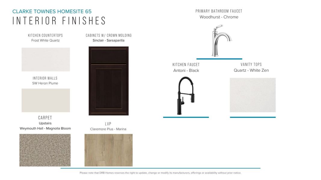 Furnished interior view inside a new home in Clarke Townes, Anderson (Image 30).