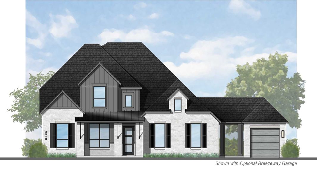 Representative rendering of the exterior for the Telford G Plan by Highland Homes (Image 2). Representative rendering of the exterior for the Telford G Plan by Highland Homes (Image 2).
