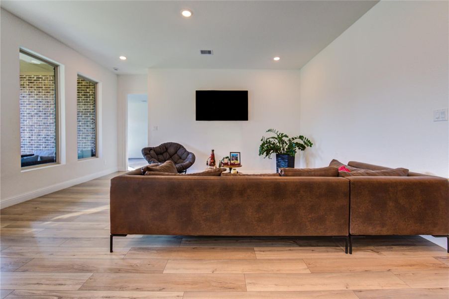 Furnished interior view inside a new home in Jordan Ranch: Vista Collection, Fulshear (Image 13).