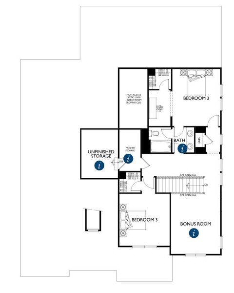 2D floor plan layout for the Marin by Classica Homes in McLean - South Shore, Clover, SC (Image 5). 2D floor plan layout for the Marin by Classica Homes in McLean - South Shore, Clover, SC (Image 5).