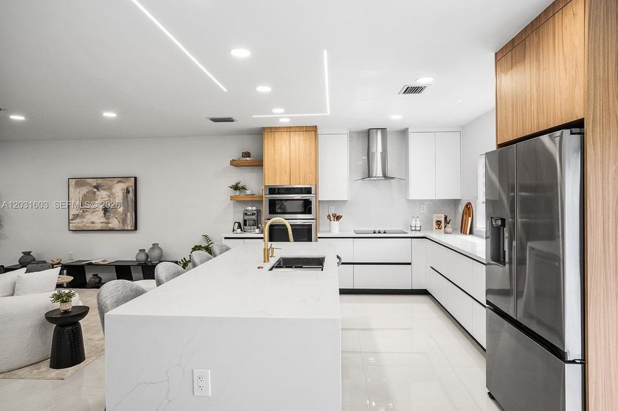 Furnished interior view inside a new home in , Miami (Image 12).