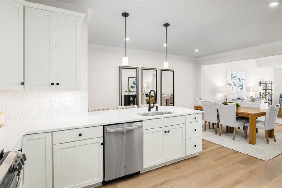 Representative furnished interior of a home built from the Griffin Hall by Ryan Homes in Newberry 55+, McDonough (Image 3).