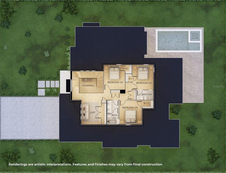 2D floor plan layout of this home in , Winter Park, FL (Image 3). 2D floor plan layout of this home in , Winter Park, FL (Image 3).