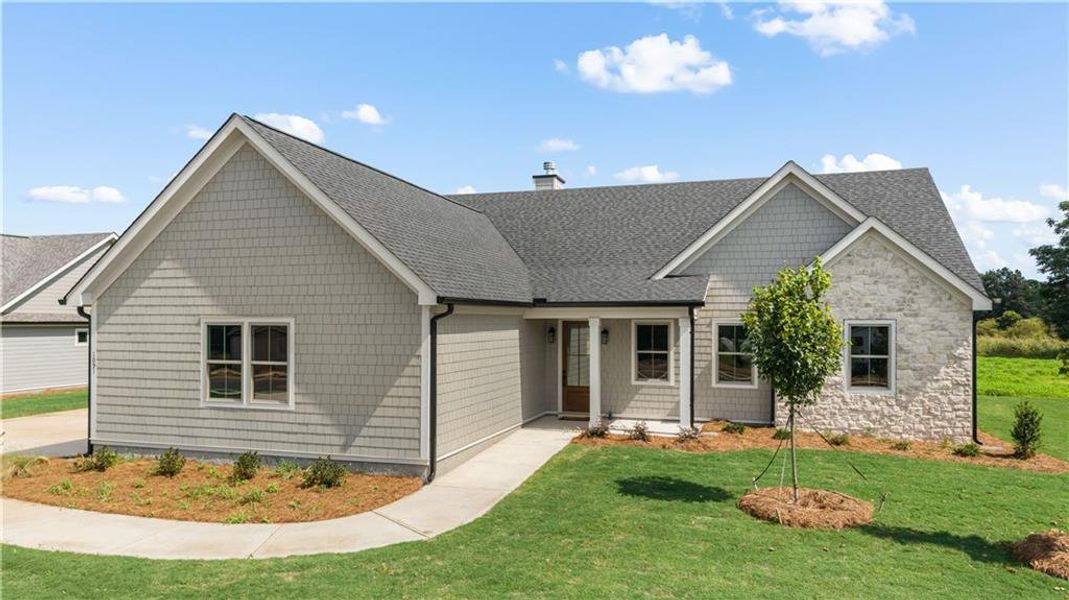 Front exterior of a new home in , Madison, GA, highlighting curb appeal (Image 27).