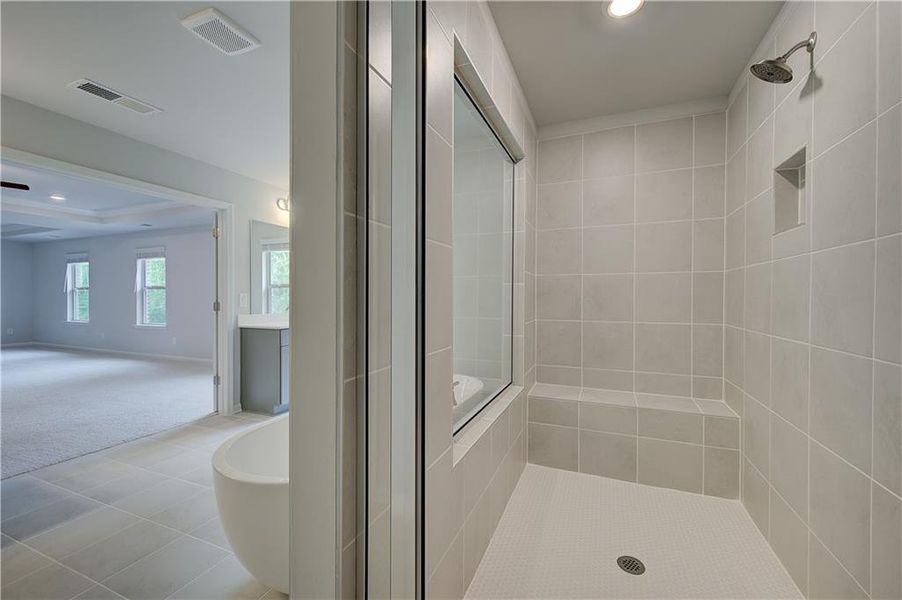 Close-up of interior finishes inside a home in Cambria at Traditions, Hampton (Image 11).