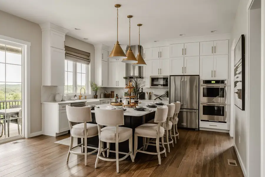 Representative furnished interior of a home built from the Hawthorne by Keystone Custom Homes in McLean South Shore, Belmont (Image 6).