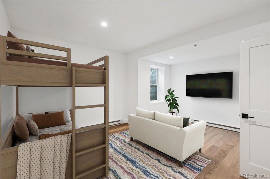 *virtually staged* third bed/secondary living space